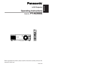 Handleiding Panasonic PT-AE900E Beamer