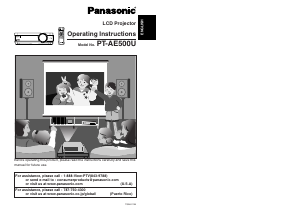 Handleiding Panasonic PT-AE500U Beamer