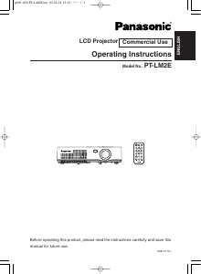 Manual Panasonic PT-LM2E Projector