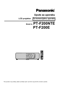 Priručnik Panasonic PT-F200E Projektor