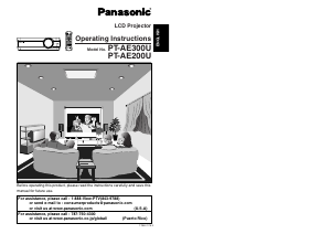 Manual Panasonic PT-AE300U Projector