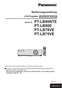 Bedienungsanleitung Panasonic PT-LB75VE Projektor