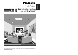 Manual Panasonic PT-AE100E Projector