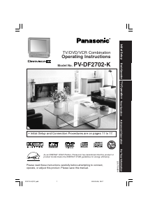 Mode d’emploi Panasonic PV-DF2702K Téléviseur