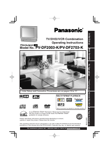 Mode d’emploi Panasonic PV-DF2003K Téléviseur