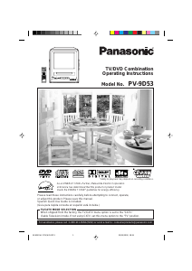 Manual Panasonic PV-9D53 Television