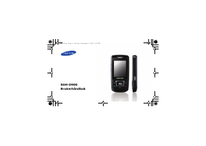Bruksanvisning Samsung SGH-D900I Mobiltelefon