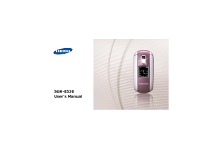 Manual Samsung SGH-E530 Mobile Phone
