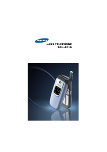 Manual Samsung SGH-E610 Mobile Phone