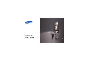 Handleiding Samsung SGH-G600 Mobiele telefoon