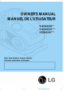 Manual LG V-KC402HTMQ Vacuum Cleaner