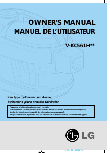 Manual LG V-KC561HTQ Vacuum Cleaner