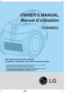 Manual LG VC5402CL Vacuum Cleaner