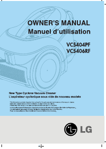 Mode d’emploi LG VC5404PF Aspirateur