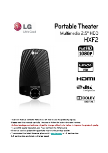 Manual LG HXF2P50BC Media Player