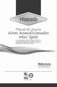 Manual de uso Haceb Assento S09 INV 220 BL Aire acondicionado