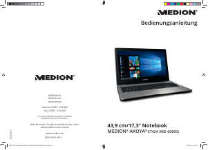 Bedienungsanleitung Medion Akoya E7424 (MD 60650) Notebook