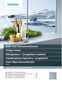 Manual Siemens KA93DVIFP Fridge-Freezer