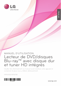 Mode d’emploi LG HR929D Lecteur de blu-ray