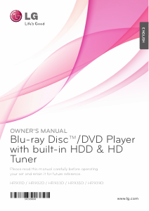 Manual LG HR939D Blu-ray Player
