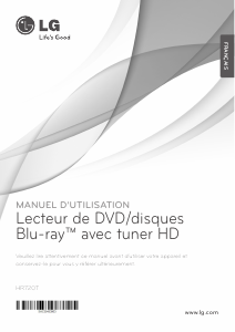 Mode d’emploi LG HR720T Lecteur de blu-ray