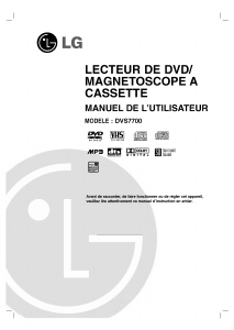 Mode d’emploi LG VC8506SK Lecteur DVD