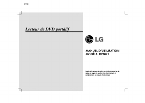 Mode d’emploi LG DP8821PM Lecteur DVD