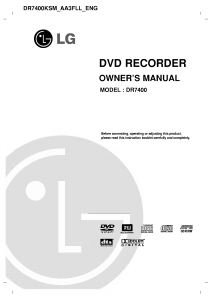 Manual LG DR7400NSM DVD Player