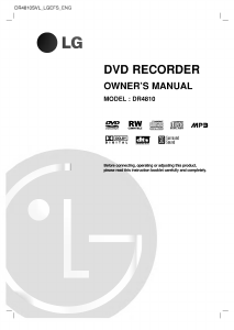 Manual LG DR4810SVL DVD Player