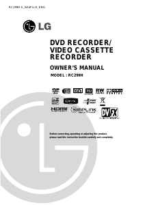 Handleiding LG RC299H-S DVD speler