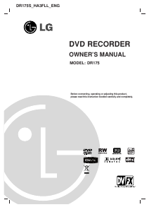 Manual LG DR175S DVD Player