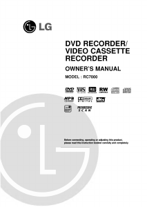 Manual LG RC7812NSL DVD-Video Combination