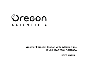 Manual Oregon BAR 206A Weather Station