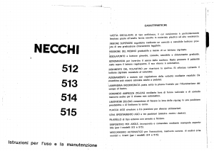 Manuale Necchi 514 Macchina per cucire