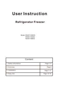 Manual Daewoo RSH5110SDG Fridge-Freezer