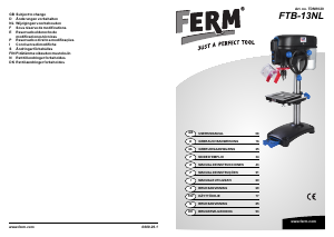 Manual de uso FERM TDM1020 Taladro de columna