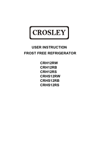 Handleiding Crosley CRH12RW Koel-vries combinatie