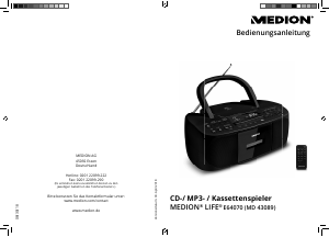 Bedienungsanleitung Medion LIFE E64070 (MD 43089) Stereoanlage