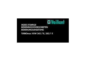 Mode d’emploi Vaillant TURBOmax VUW 282/1 E Chaudière chauffage central