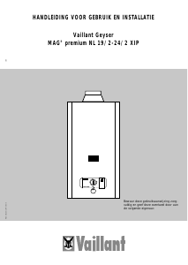 Handleiding Vaillant MAG Premium NL 19/2 XIP Geiser