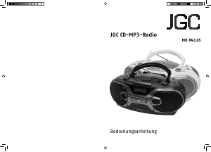 Bedienungsanleitung JGC MD 84126 Stereoanlage