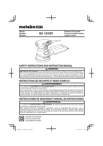 Manual de uso Metabo SV 13YST Lijadora excéntrica