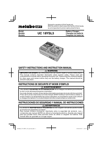 Mode d’emploi Metabo UC 18YSL3 Chargeur de batterie