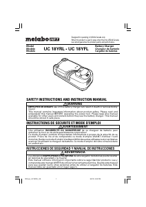 Mode d’emploi Metabo UC 18YRL Chargeur de batterie