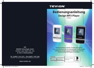 Bedienungsanleitung Tevion E60052 (MD 83528) Mp3 player