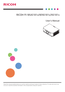 Manual Ricoh PJ X6181N Projector