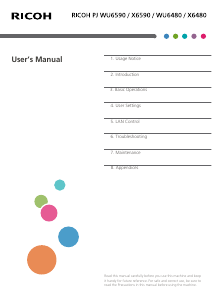 Manual Ricoh PJ X6480 Projector