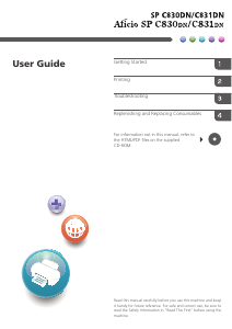 Manual Ricoh Aficio SP C831DN Printer