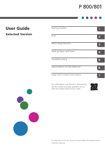 Manual Ricoh P 801 Printer