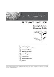 Handleiding Ricoh Aficio SP C222DN Printer